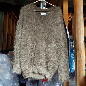 Fuzzy Olive Green Sweater